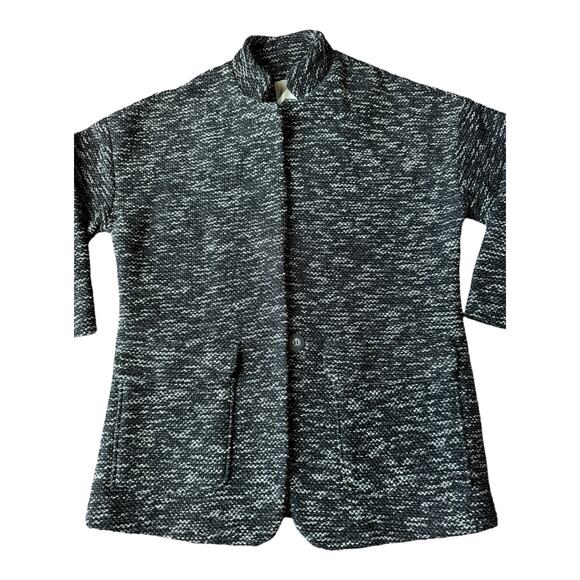 Anthropologie Elevenses Black Motif Minka one button pockets Jacket size medium - Picture 15 of 16